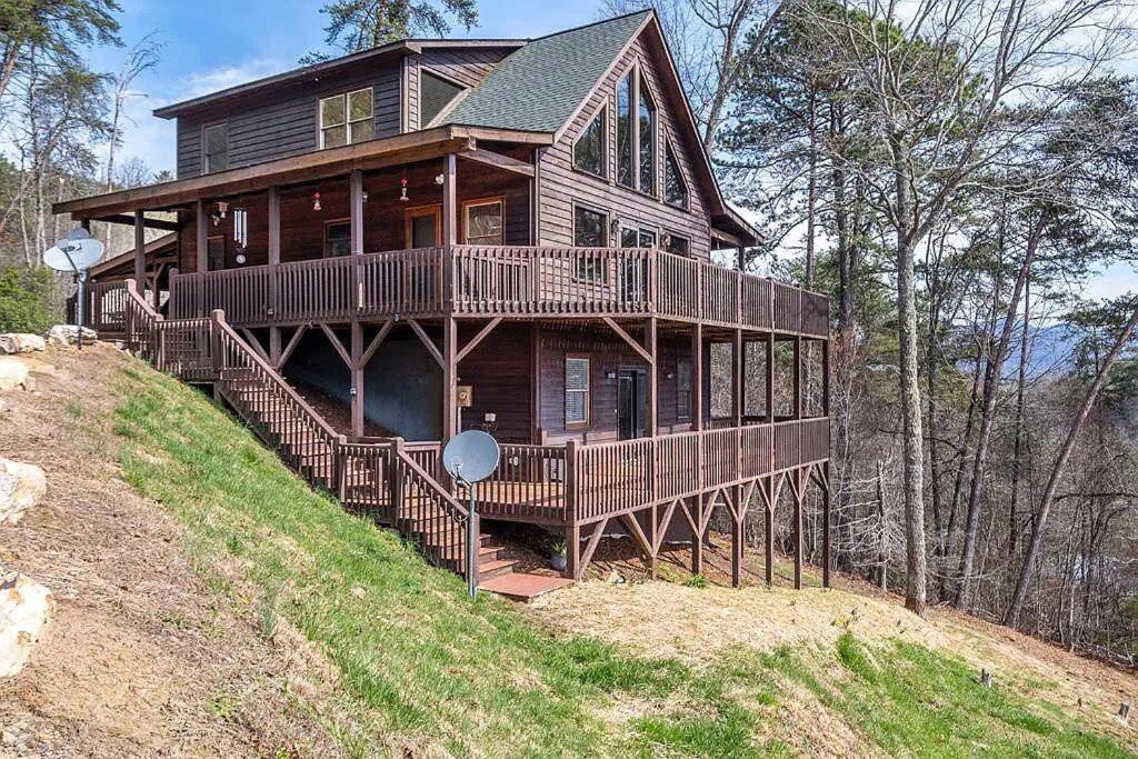 Mistletoe Cabin- Private Cabin W Views, Hottub, Pet Friendly Murphy Εξωτερικό φωτογραφία